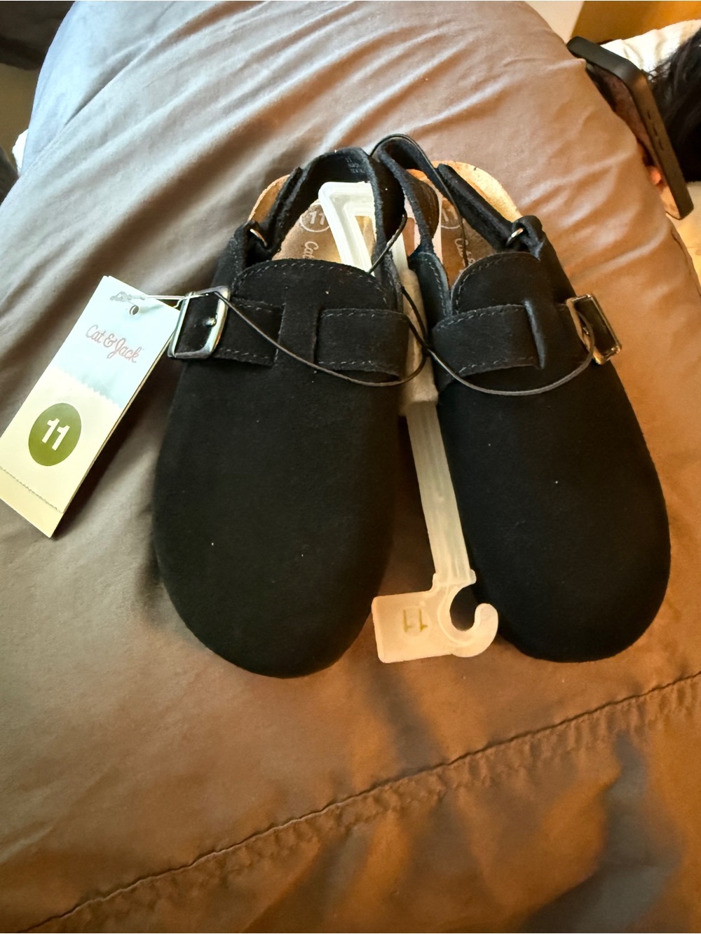 Cat & Jack Toddler Buckle Clogs Black Size 11 New with Tags